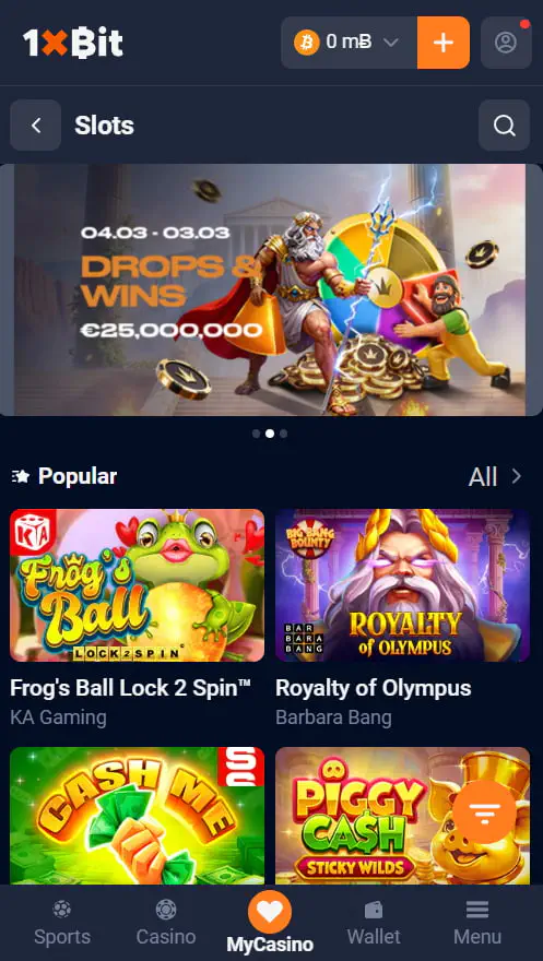 1xbit Casino en Ligne sans KYC