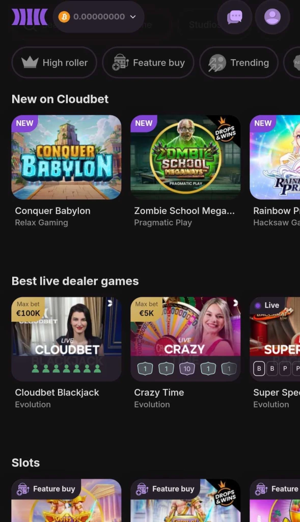 Cloudbet Casino en Ligne sans Vérification en France 2026